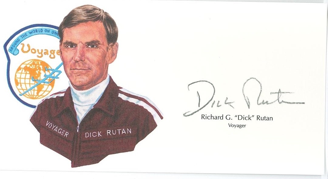 Dick Rutan Signed Cut Signature GOE Lithograph 2003 (d) Voyager Dick Rutan Signed Cut Signature GOE Lithograph 2003 (d) Voyager