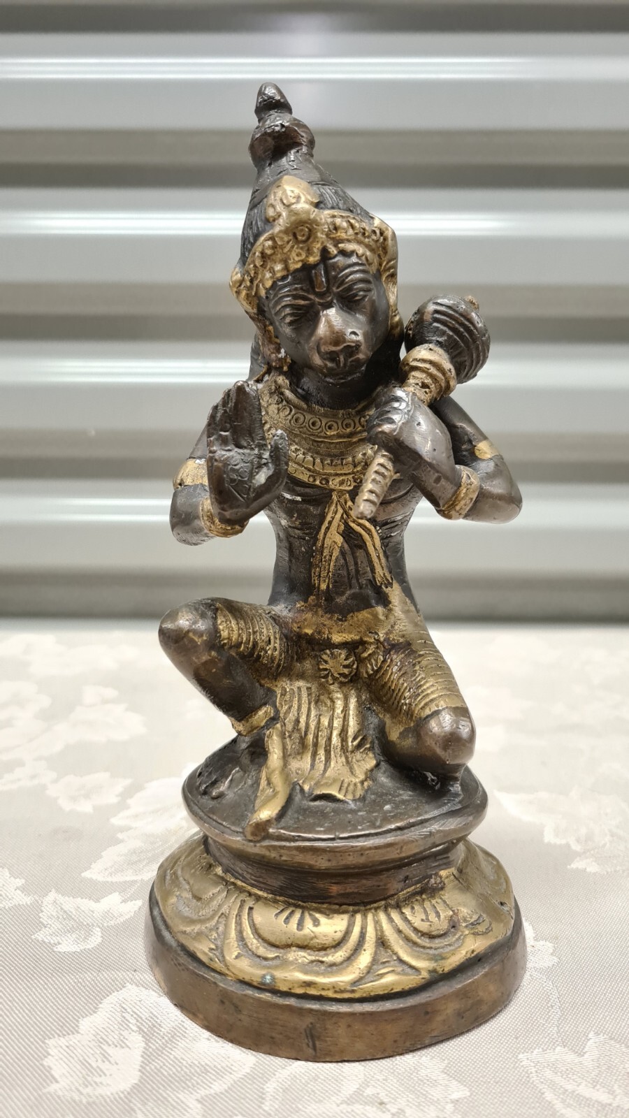 Vintage Indian Hindu Hanuman Sculpture 8in. Metal Vintage Indian Hindu Hanuman Sculpture 8in. Metal