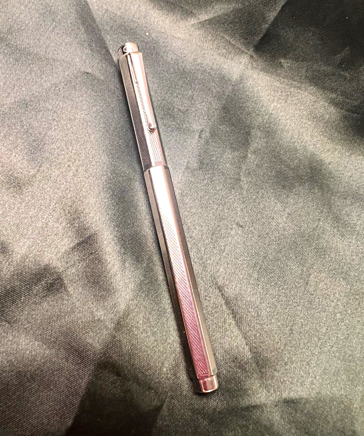  Caran d’Ache Ecridor Retro Fountain Pen Silver Guilloche Medium M Swiss Vintage