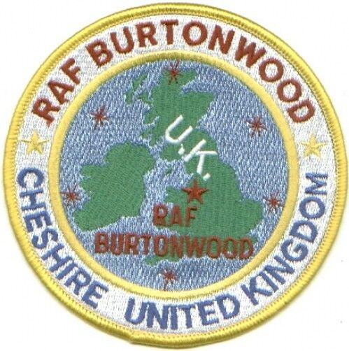 USAF BASE PATCH, BURTONWOOD RAF, CHESHIRE, U.K. *