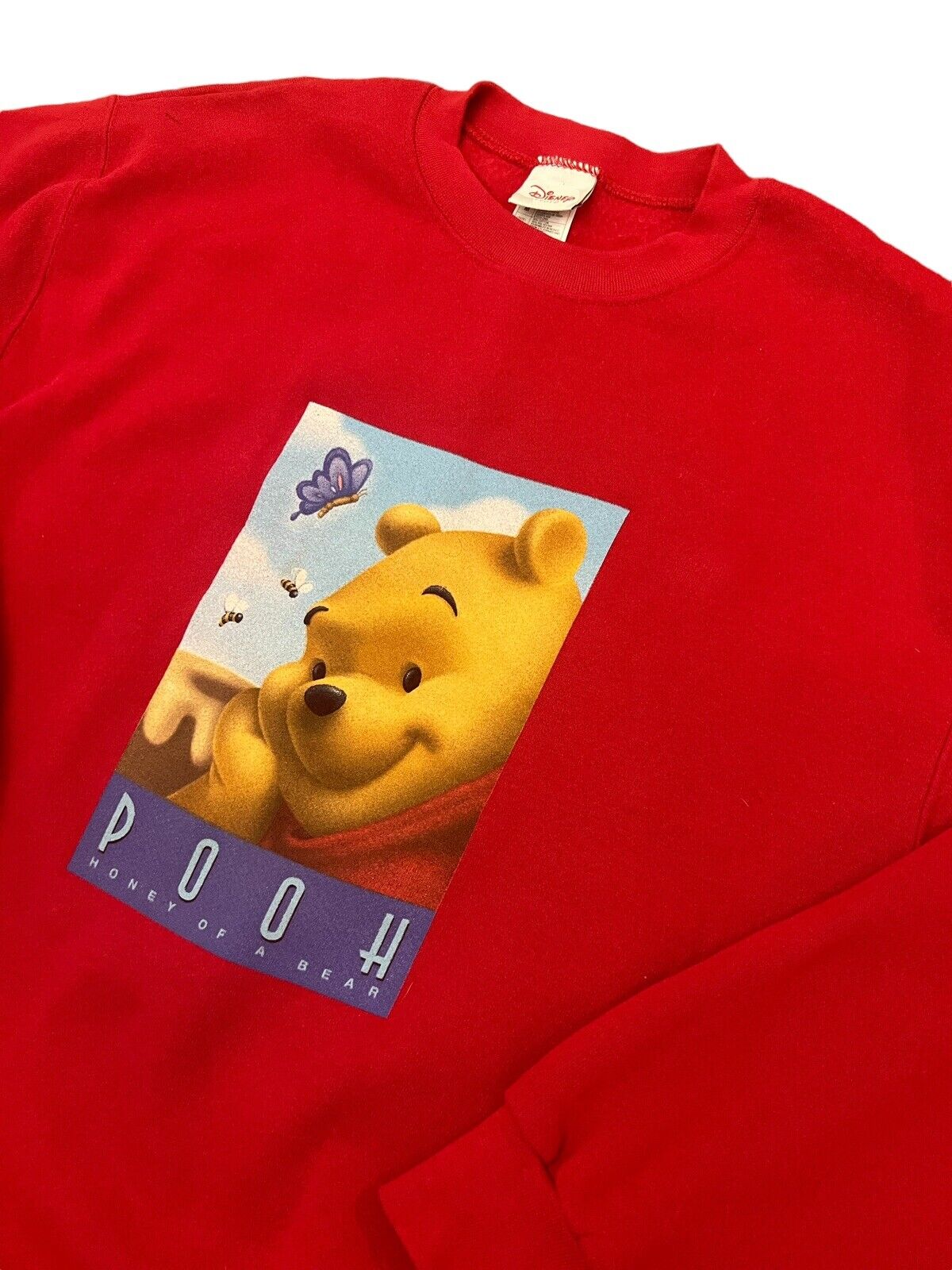 Vintage Disney Adult Medium Winnie The Pooh Honey of Bear Crewneck Sweatshirt