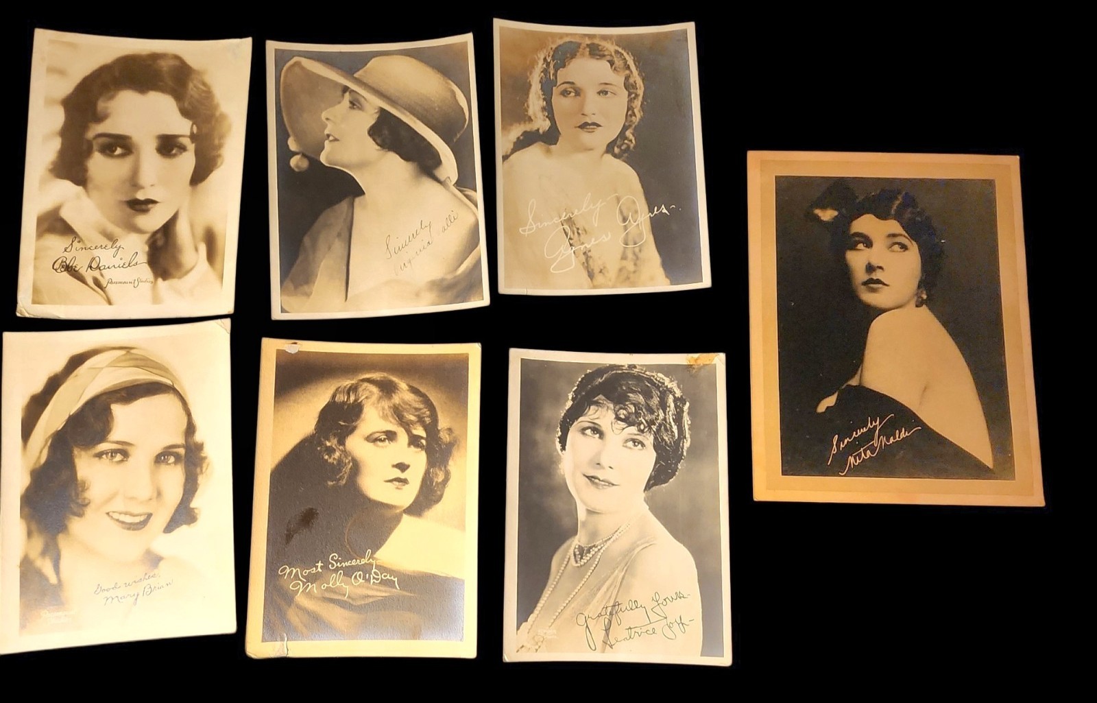 ​Vintage 1920s Silent Film Actress Arcade Cards Lot (7) Bebe Daniels Nita Naldi