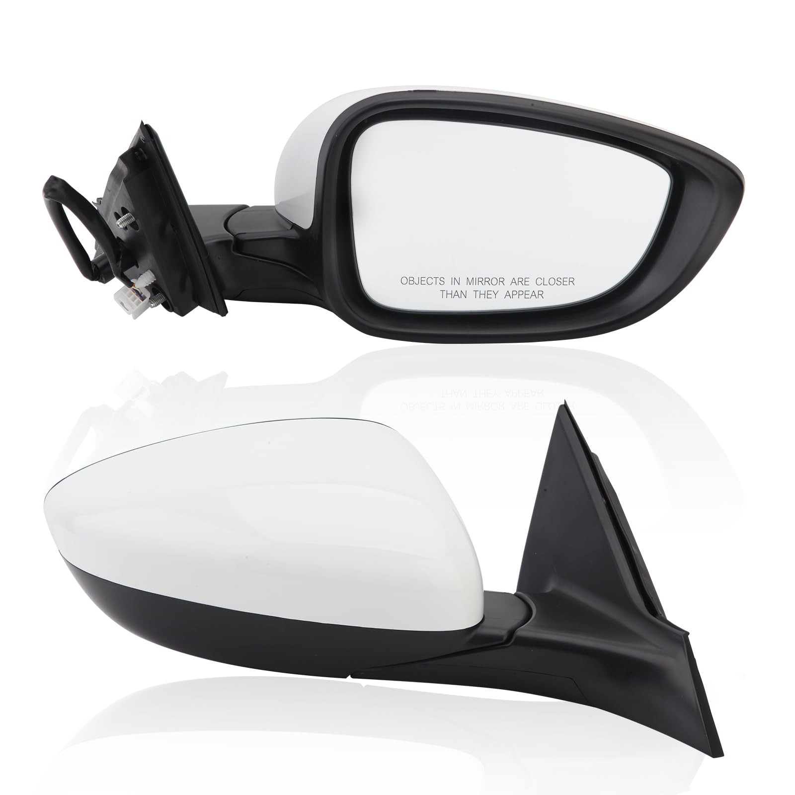 Passenger Side View Mirror 2018-2022 Honda Accord Sedan White Non Heated