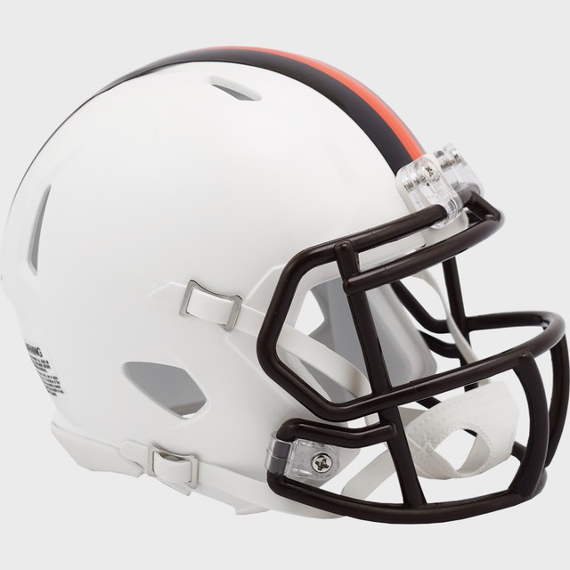 Cleveland Browns 2023 Alternate White Out Speed Riddell Mini Helmet Cleveland Browns 2023 Alternate White Out Speed Riddell Mini Helmet
