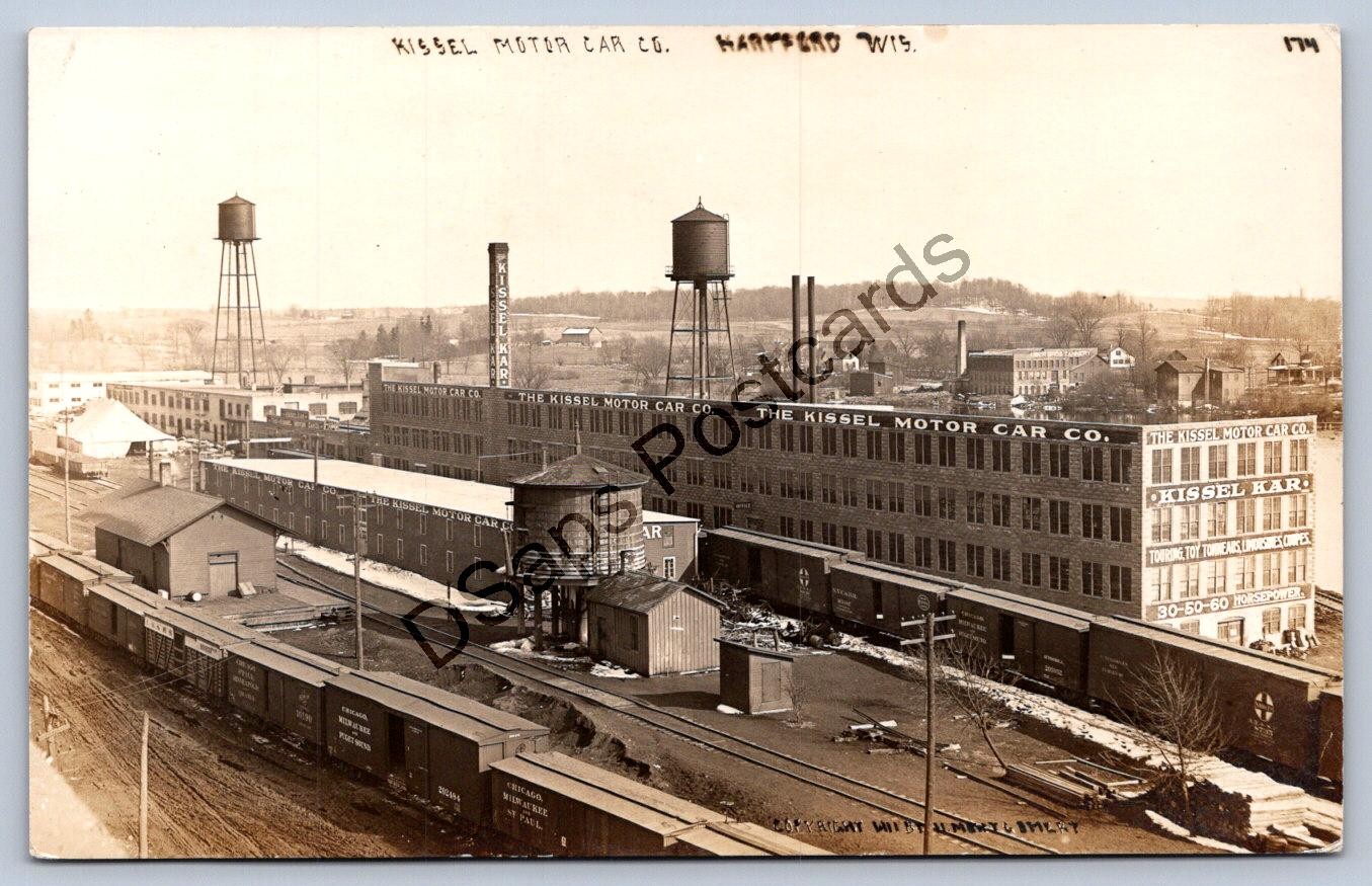 K67/ Hartford Wisconsin RPPC Postcard c1910 Kissel Automobile Factory  325