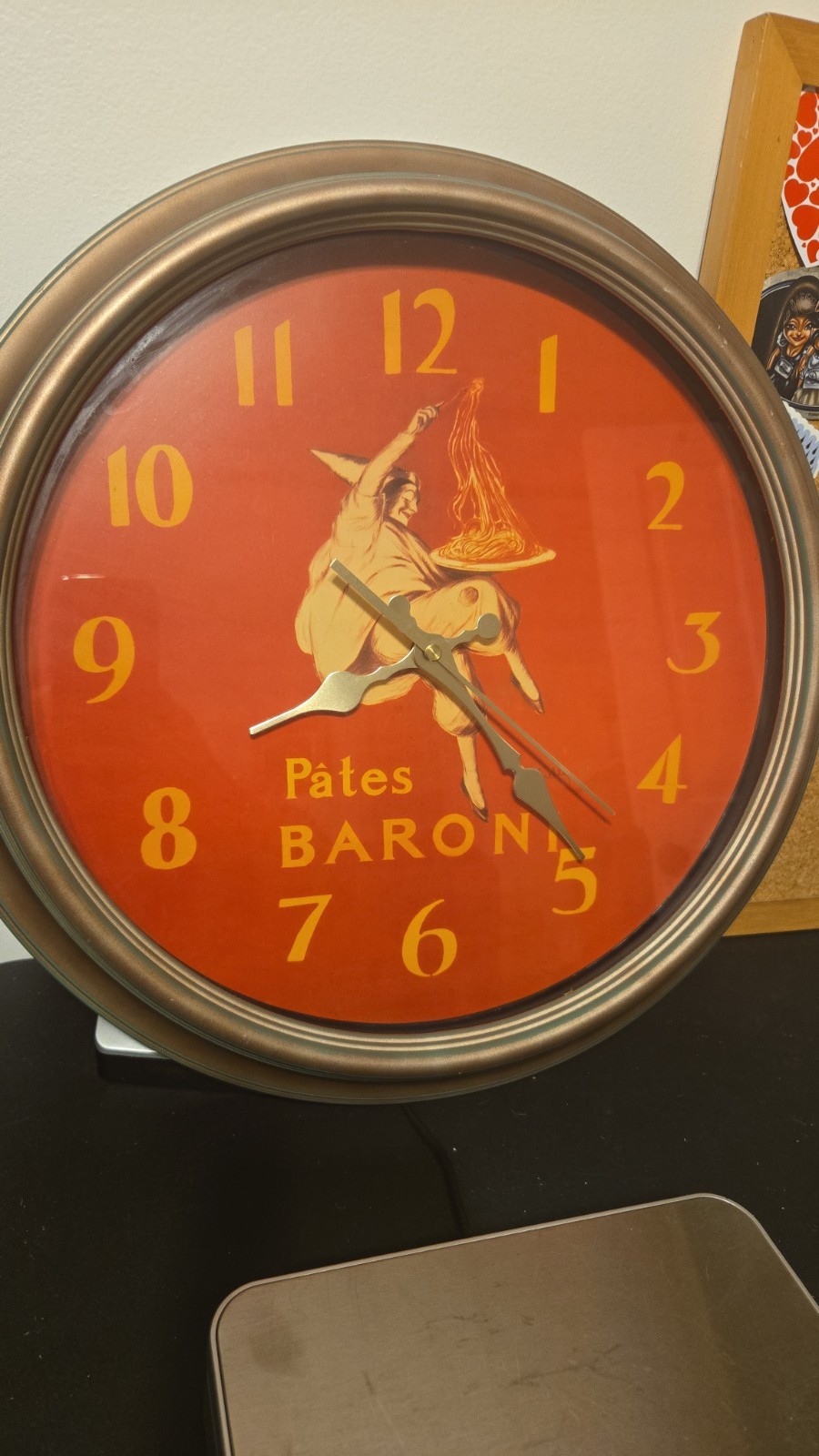 Vintage Pates Baroni Leonetto Cappiello Italian Pasta Advertising Wall Clock