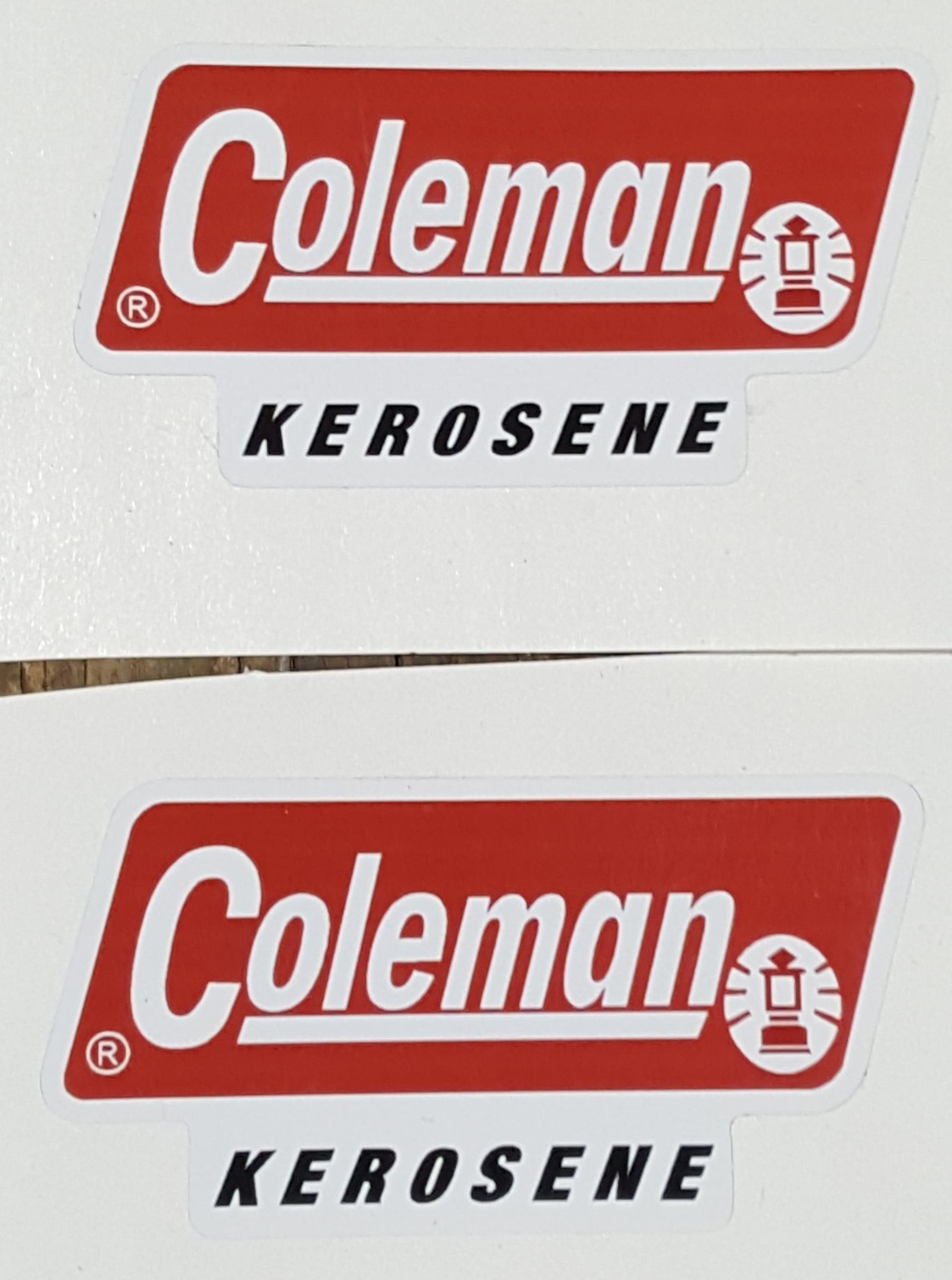 TWO (2) NEW COLEMAN KEROSENE 201 STICKER LABEL DECAL LANTERN STOVE REPLACEMENT