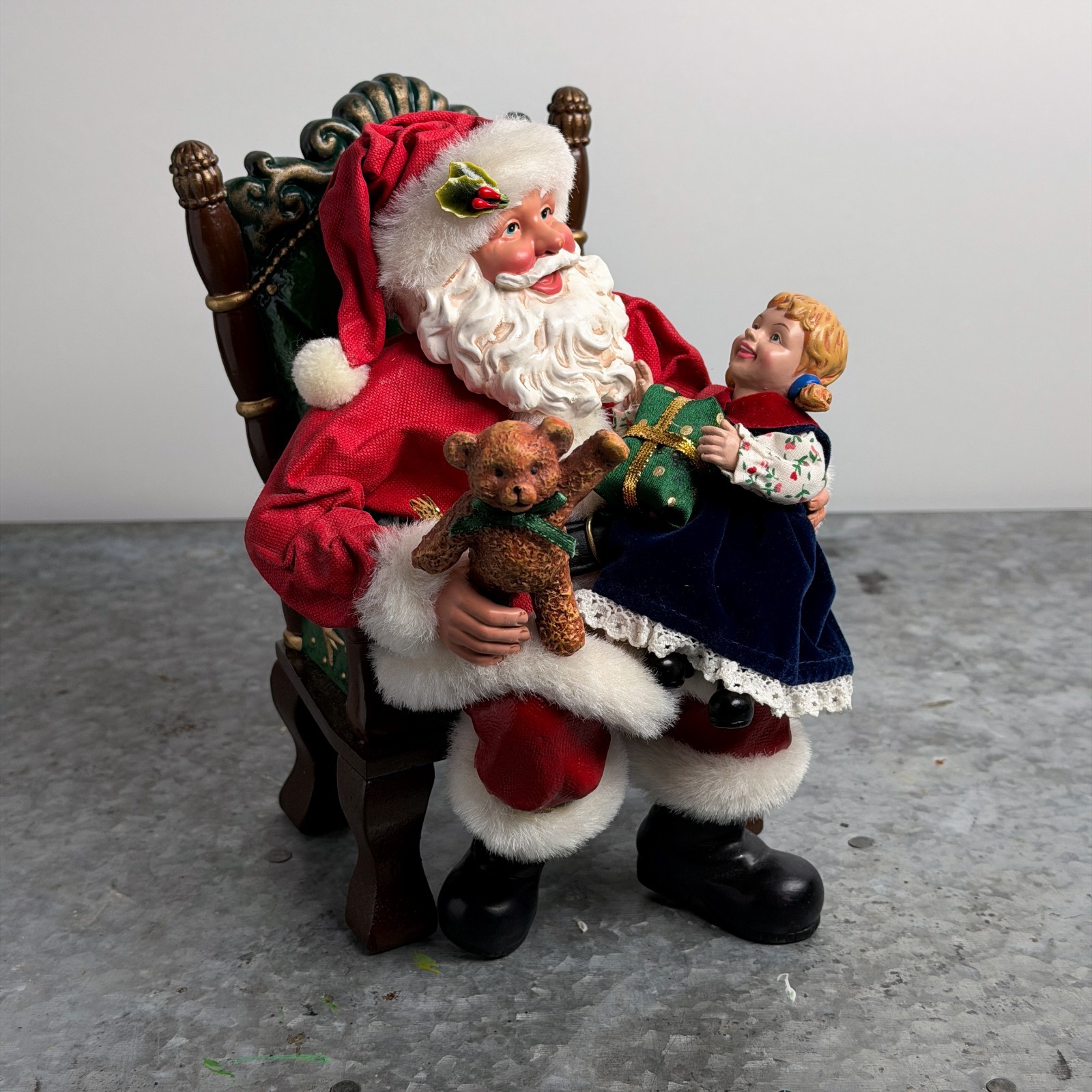 Ashley Cooper Christmas Collectibles￼ Santa with child “And What Would You Like”