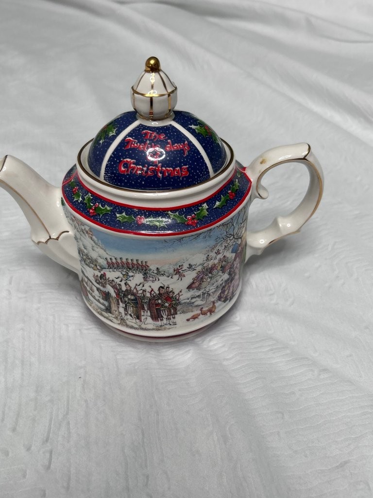 SADLER Twelve Days of Christmas Vintage Ceramic Teapot Made in England