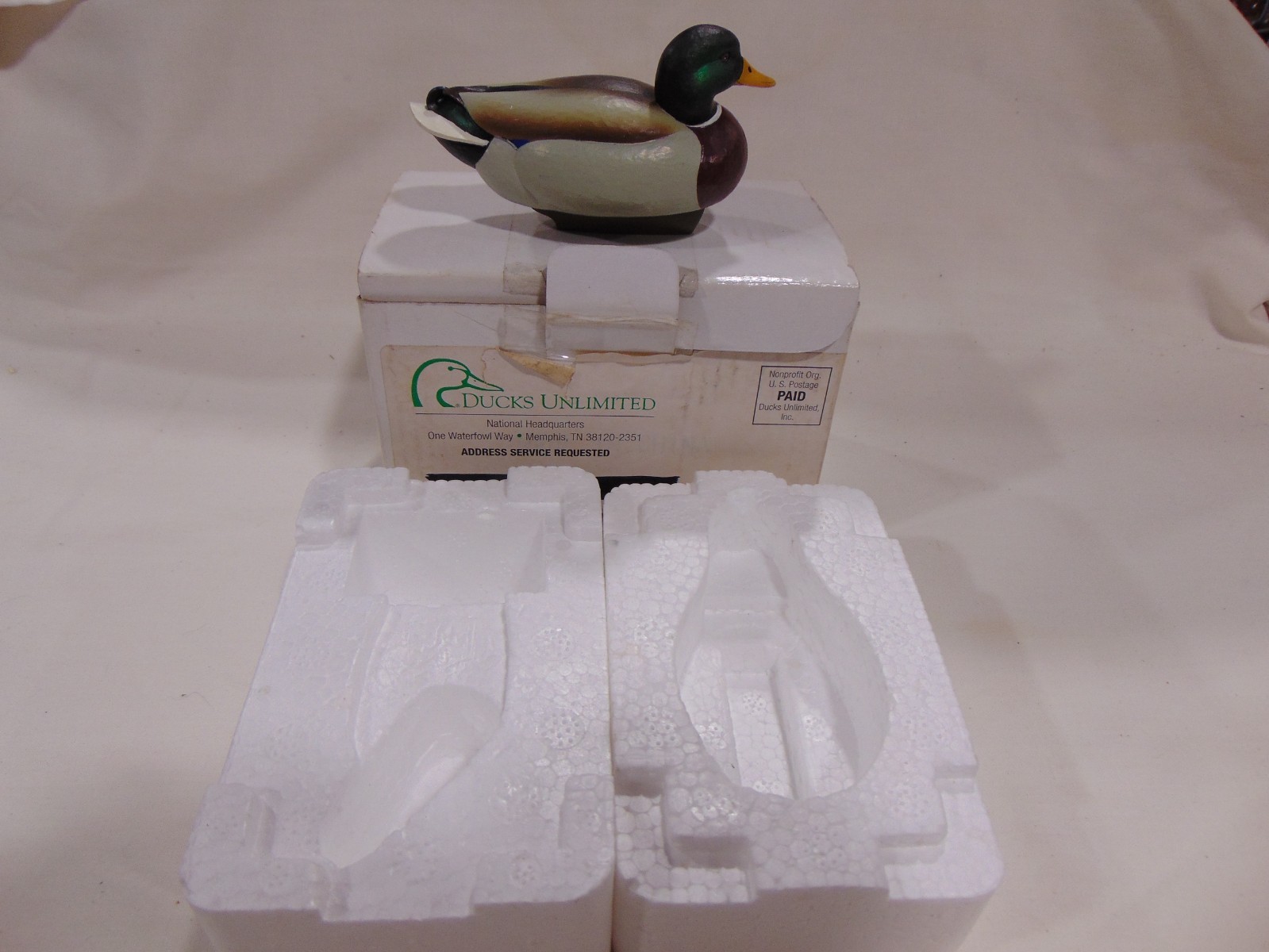 2000 Ducks Unlimited Jett Brunet Mini Mallard Duck Decoy