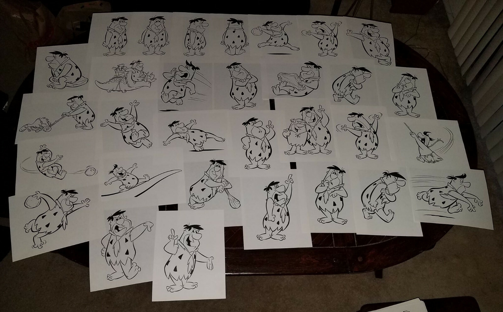 THE FLINTSTONES 200-PAGE ART SET 8.5x11 EACH HANNA-BARBERA CLASSIC STYLE