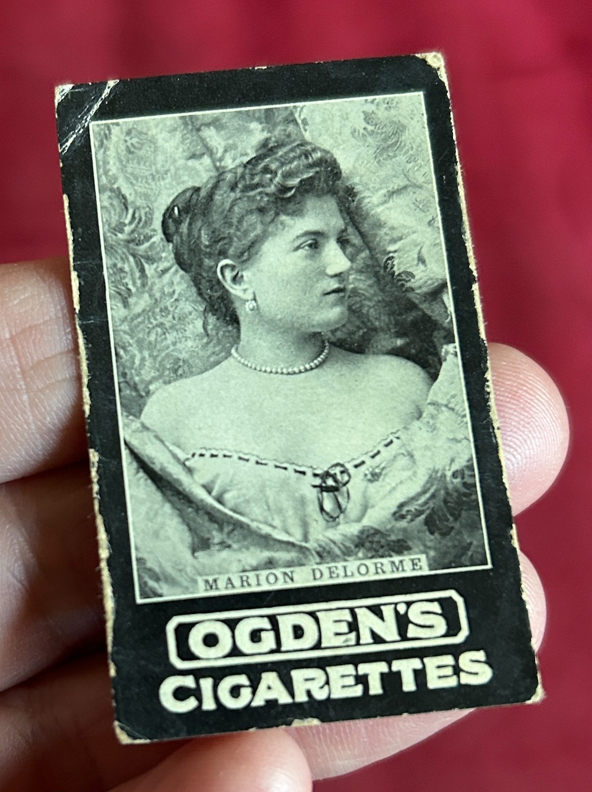 1894 Ogden\'s Guinea Gold Cigarettes Photographic Card Of Marion Delorme