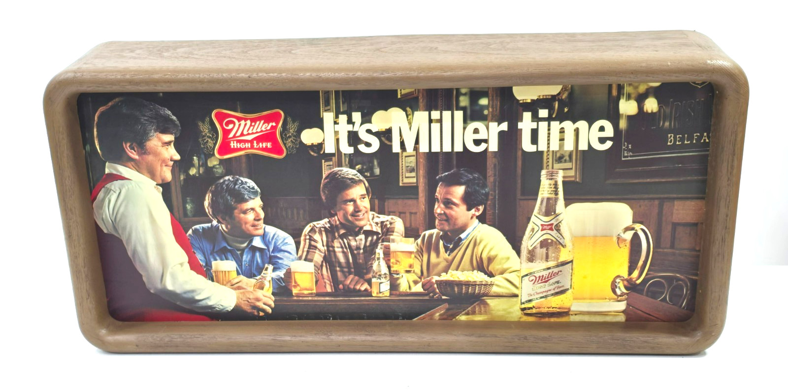Vintage Miller High Life It\'s Miller Time Beer Sign