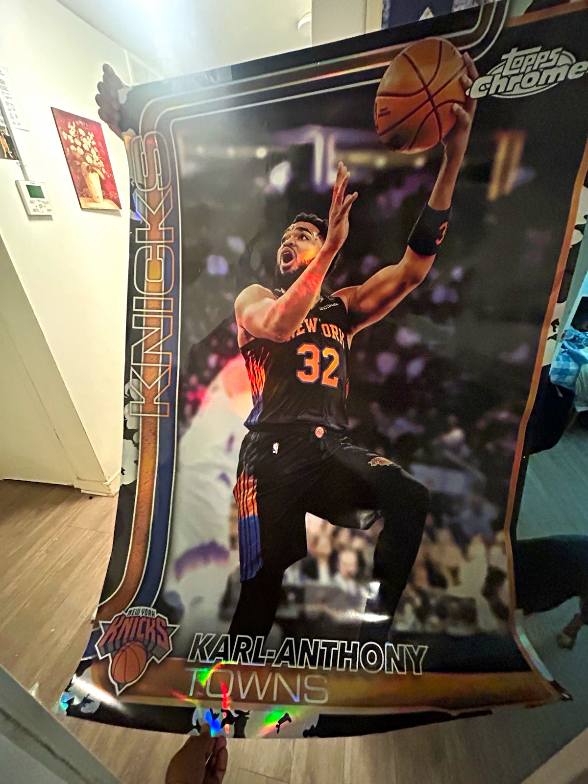 Topps 2025-26 Topps Chrome x Denim tears Knicks Oversized KAT poster