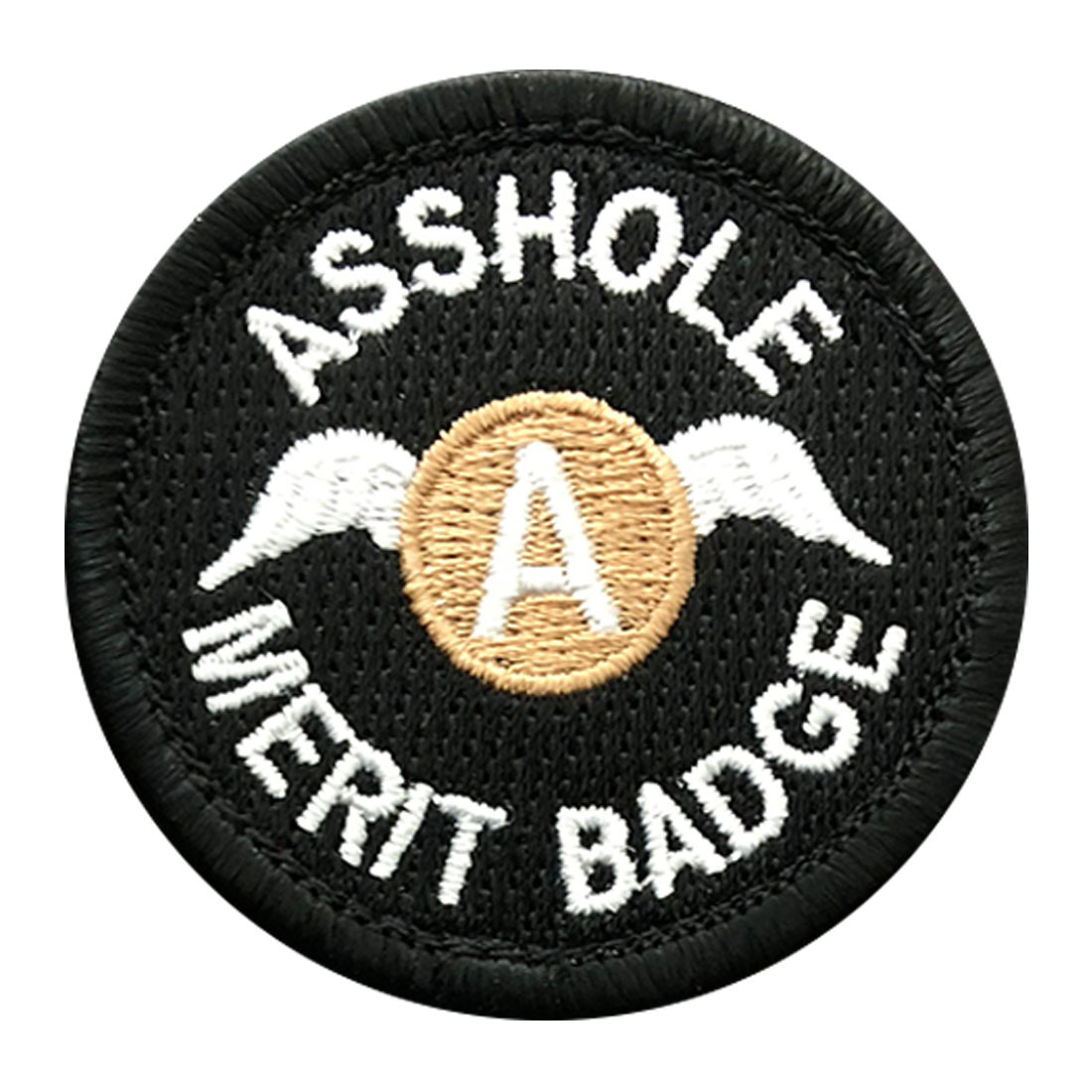 Miltacusa Asshoxx Merit Badge Tactical Hook Patch [2.0 inch Ash4]