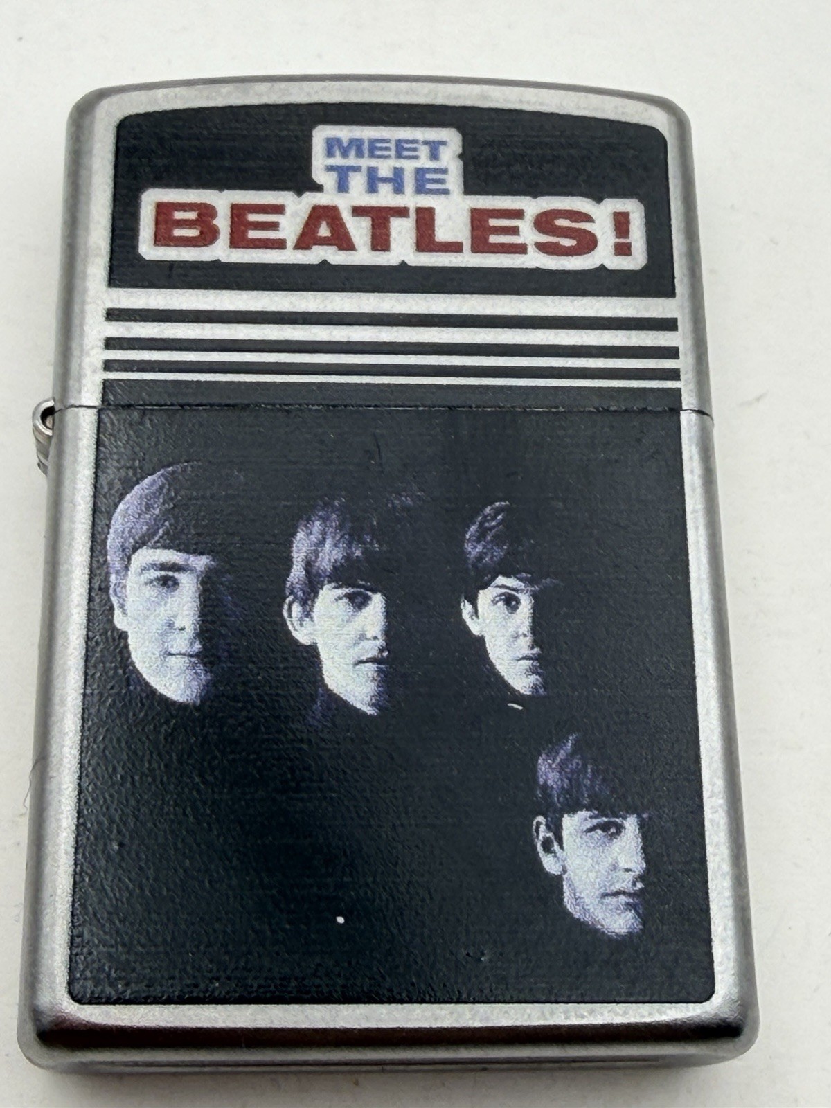 Meet The Beatles Vintage 2016 Chrome Zippo Lighter New