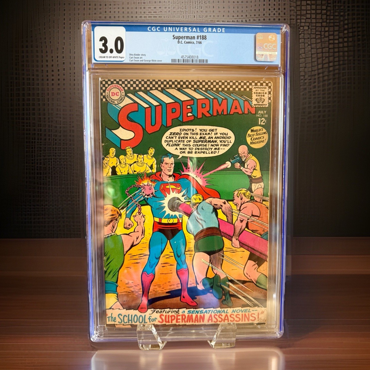 DC Comics Superman #188 (1966) CGC 3.0 The School for Superman Assassins