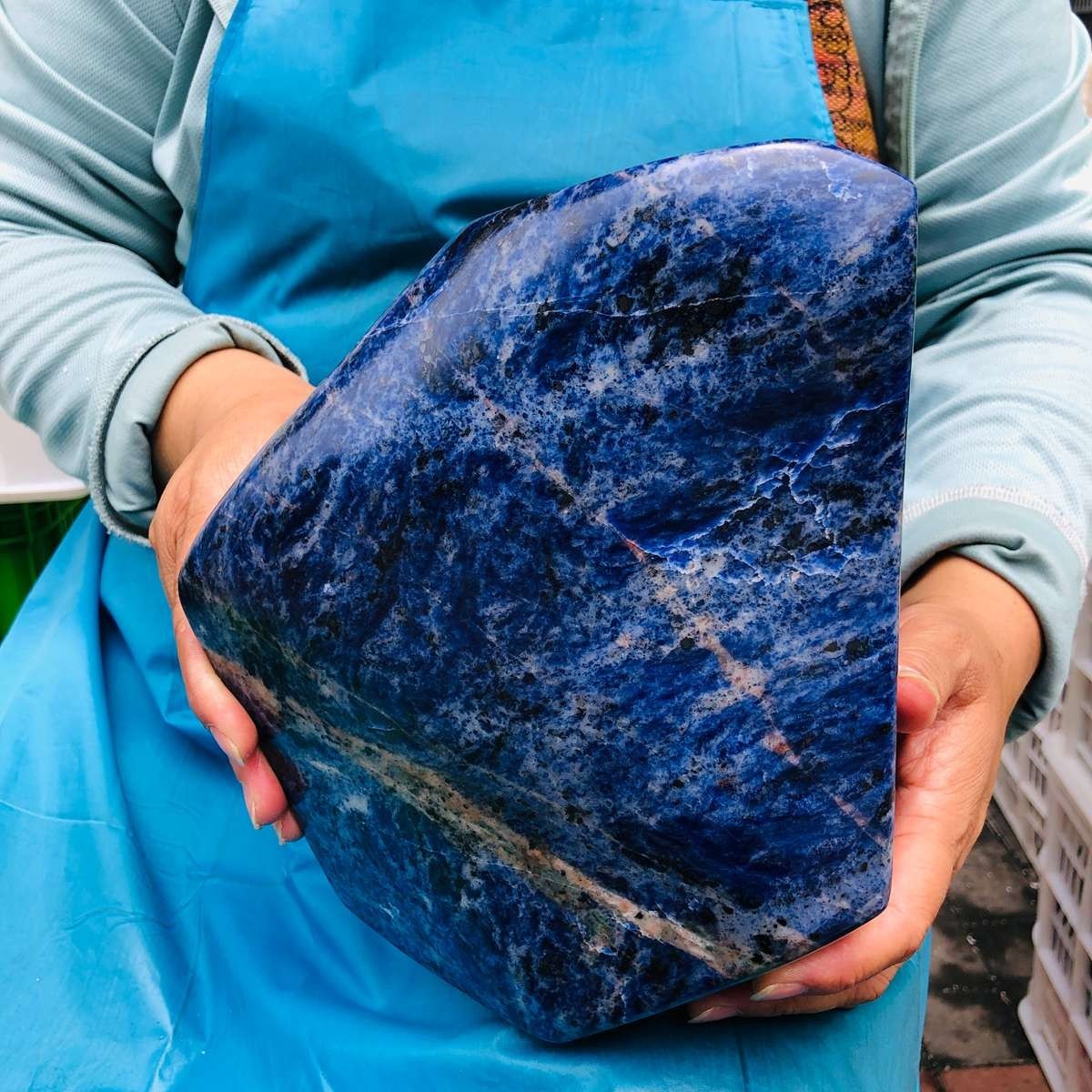 17.9 LB Natural Large Polished Sodalite Freeform Blue Mineral Specimen 5899
