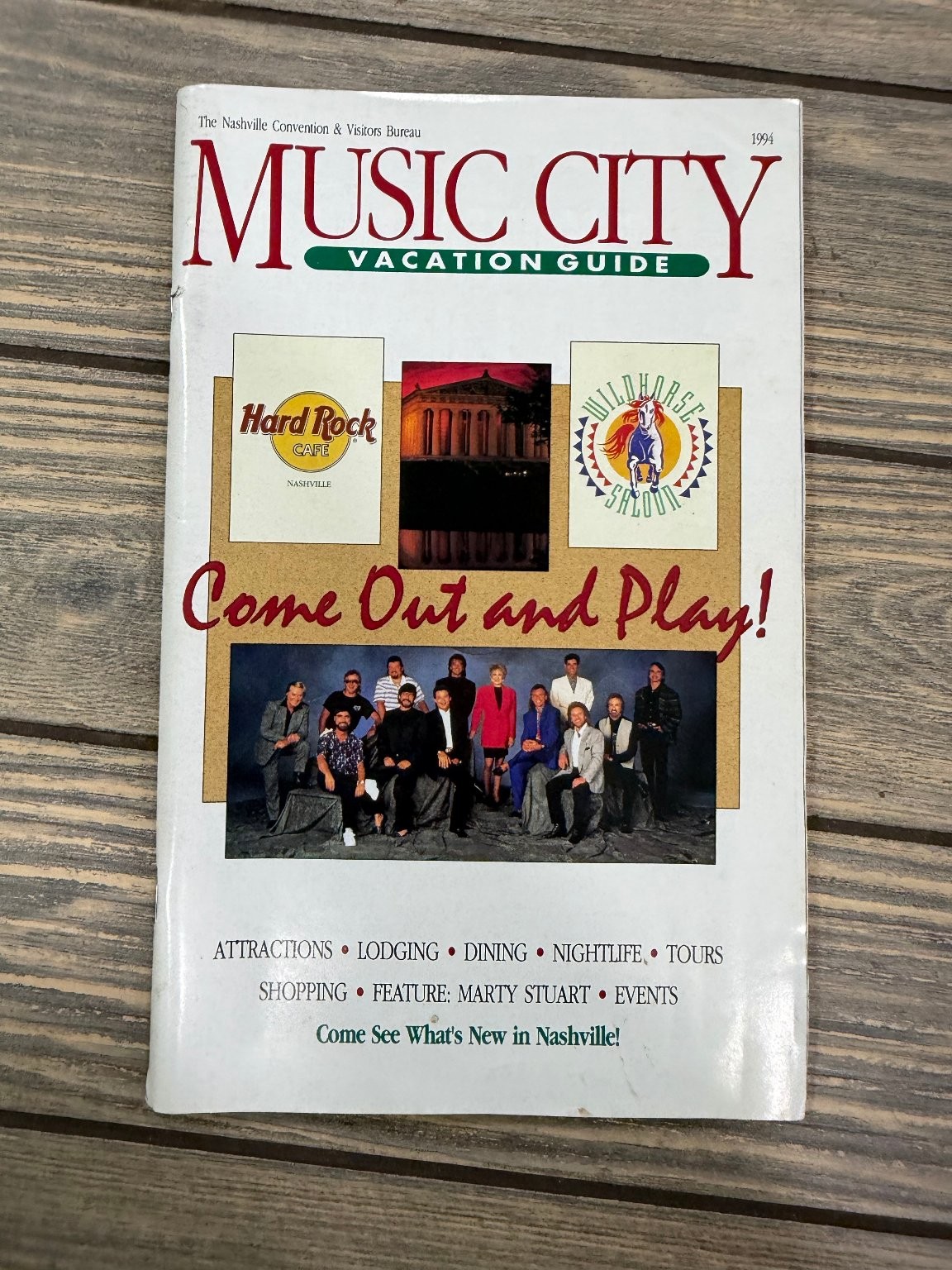 1994 Nashville Music City Vacation Guide Marty Stuart Hard Rock Cafe TN