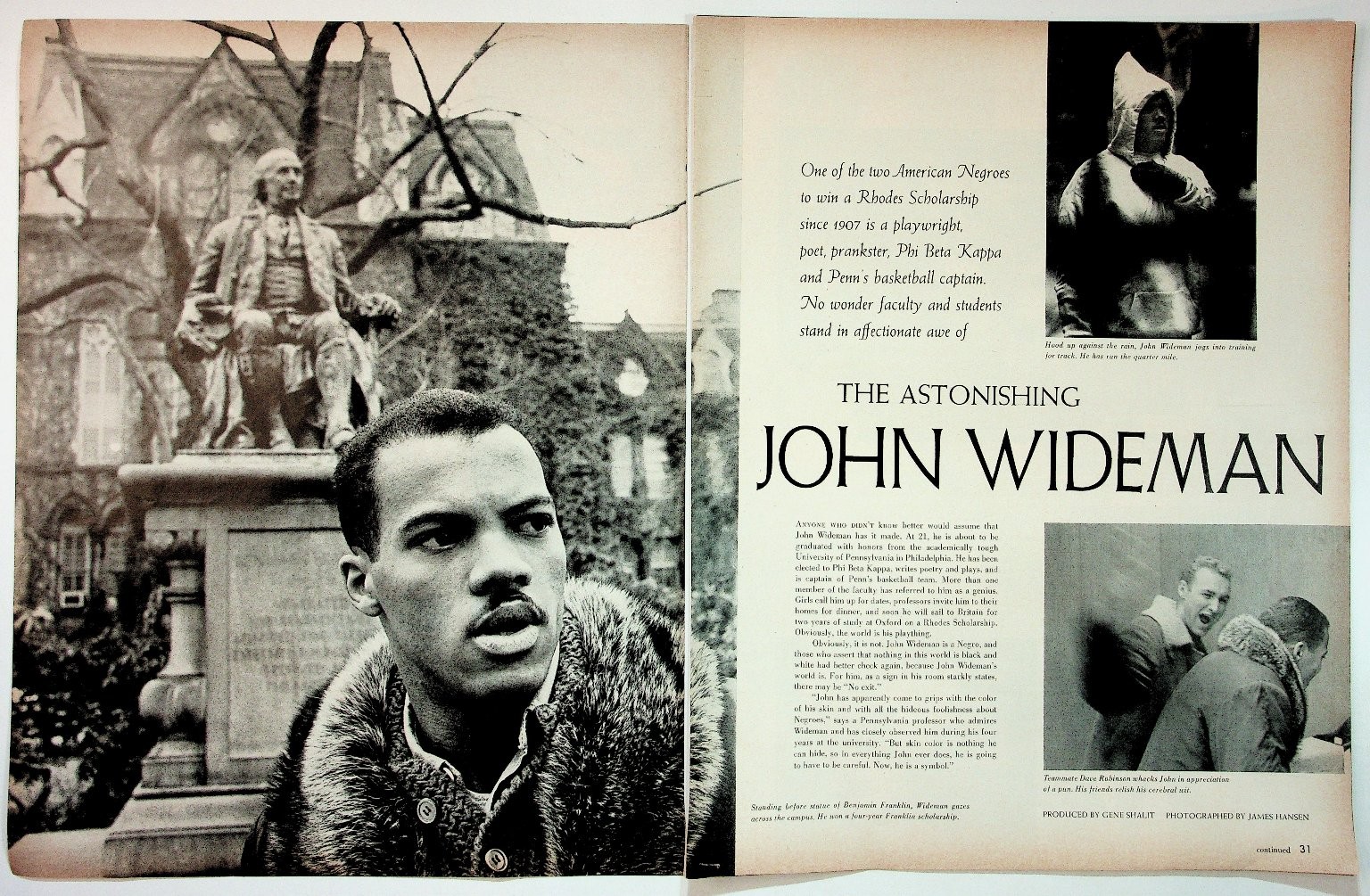 John Wideman The Astonishing Rhodes Scholar Magazine Article John Wideman The Astonishing Rhodes Scholar Magazine Article
