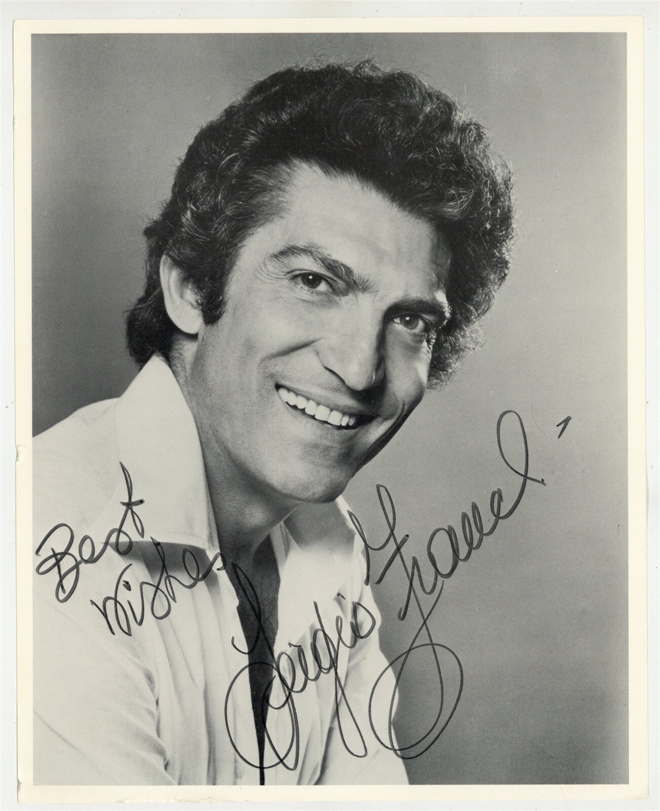 Sergio Franchi 1970 Hand Signed 8x10 Italian Tenor Singer Actor Photo J14154