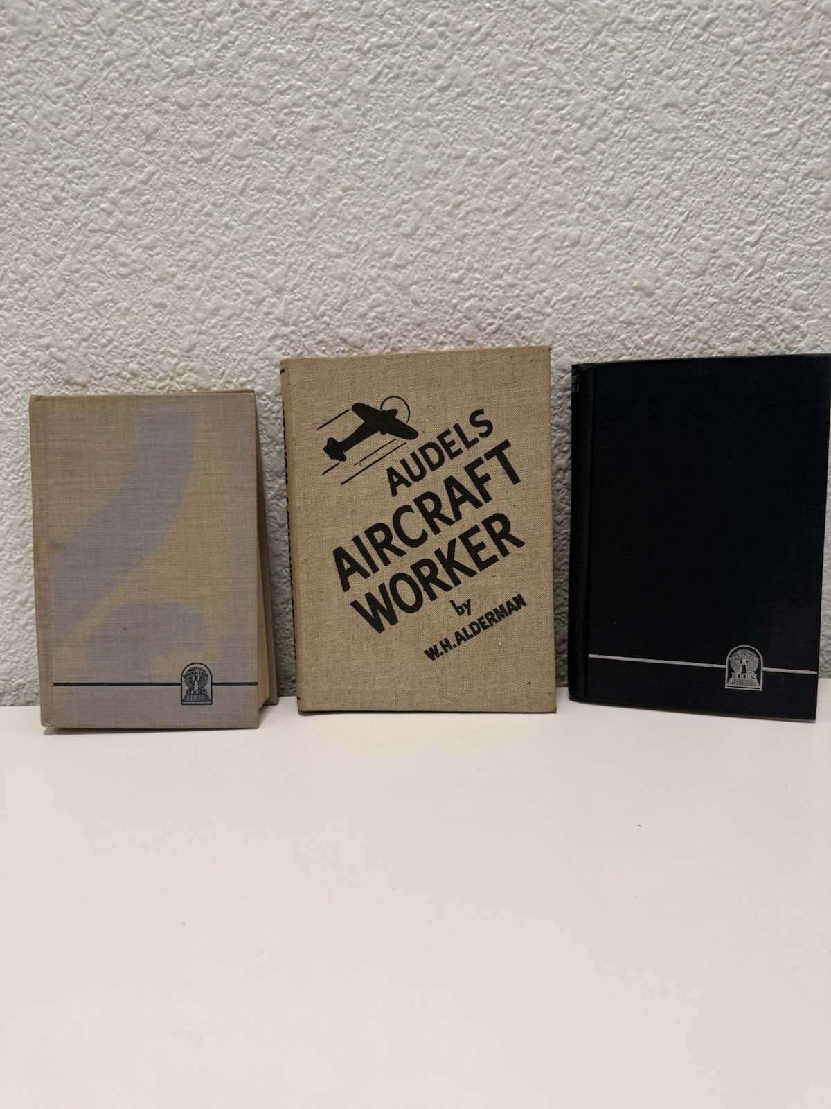 WWII Aircraft Aviation Books Lot 3 Audels Worker Engines Instruments 1942-43