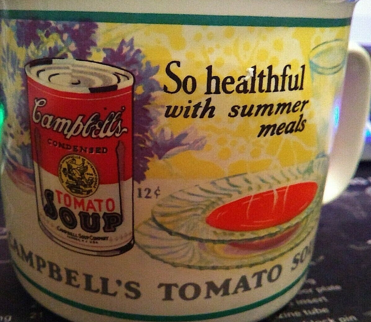 NEW  CAMPBELL\'S TOMATO SOUP MUG  Westwood 1993 So Healthful with Summer Meals