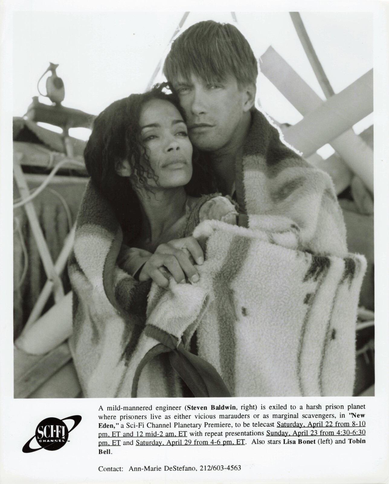 New Eden (Sci-Fi Channel) Steven Baldwin Lisa Bonet Vintage 8x10 Photo
