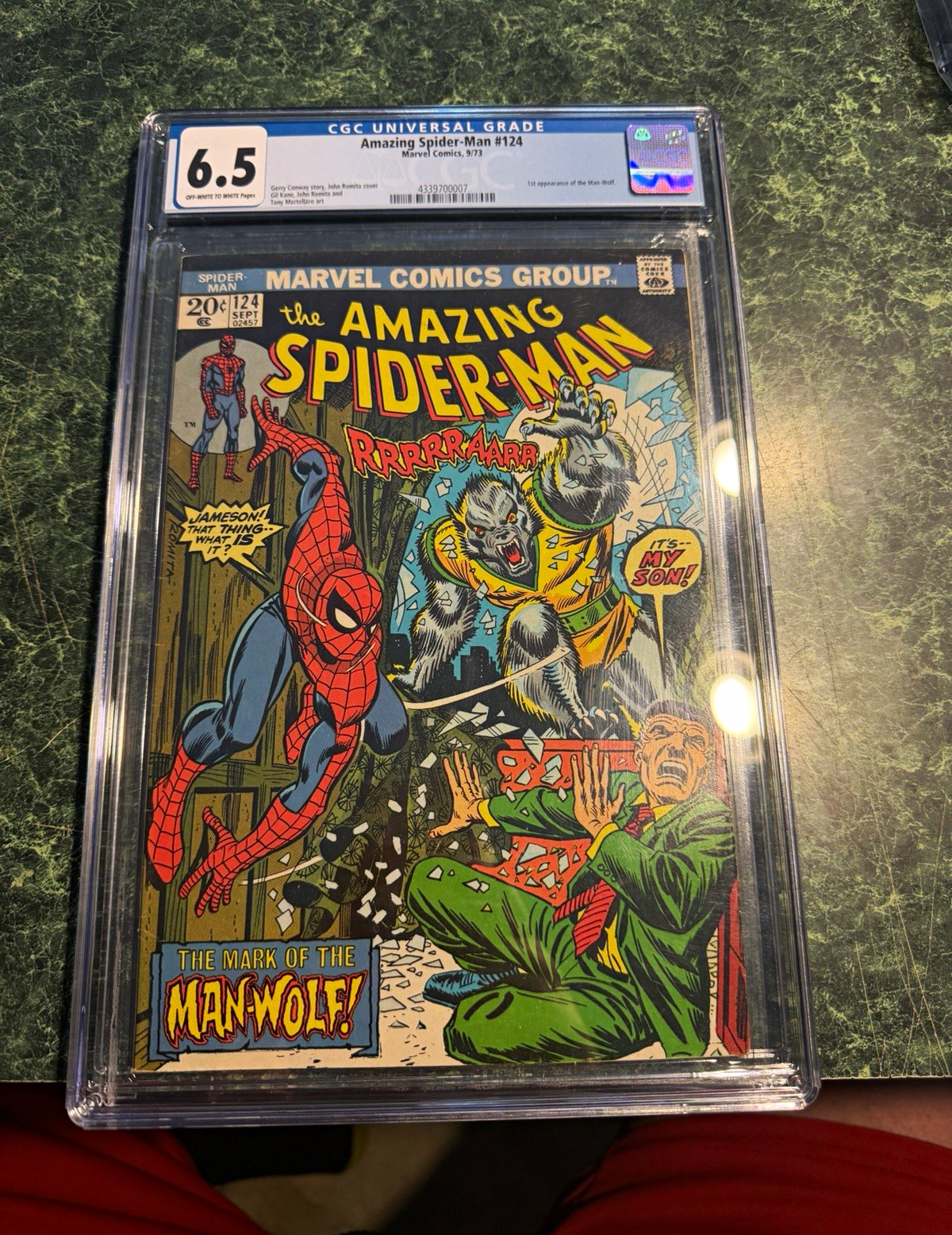 Marvel The Amazing Spider-Man #124 (1973) CGC 6.5 Fine+ Comic Book