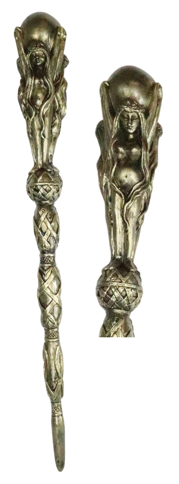 Ebros The Occult Wicca Sacred Moon Triple Goddess Magic Wand Cosplay Prop 14\