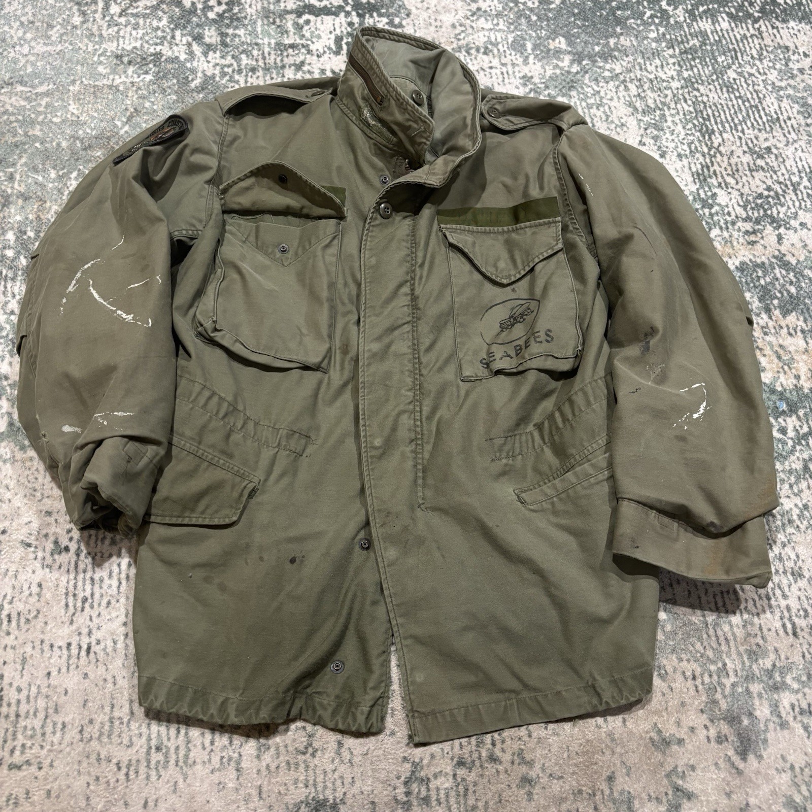 Vintage 60s M65 Field Jacket US Navy Seabees Medium Vintage 60s M65 Field Jacket US Navy Seabees Medium