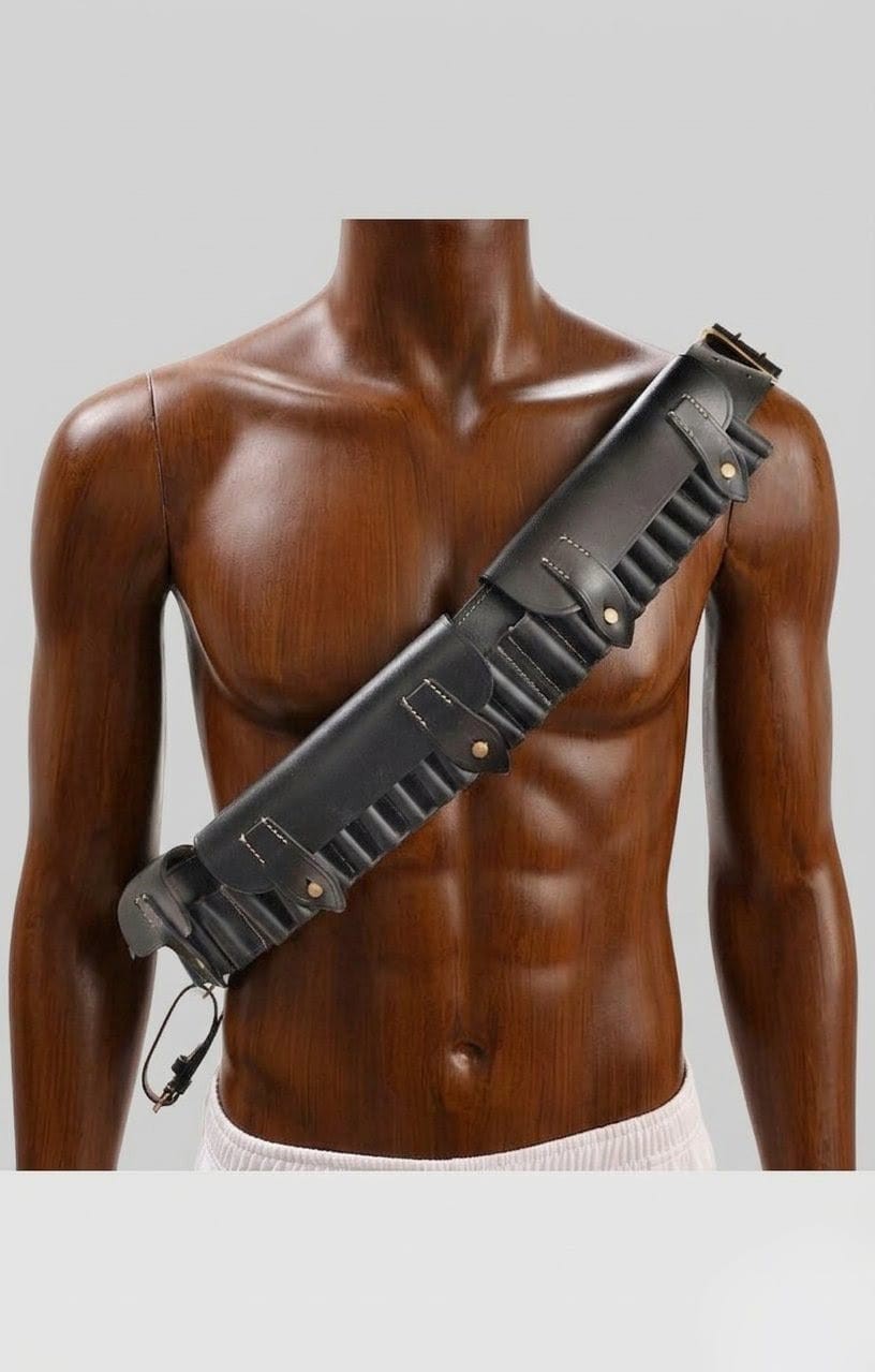 1888 British Boer War .303 Leather Ammunition Bandolier 50 Capacity Reproduction
