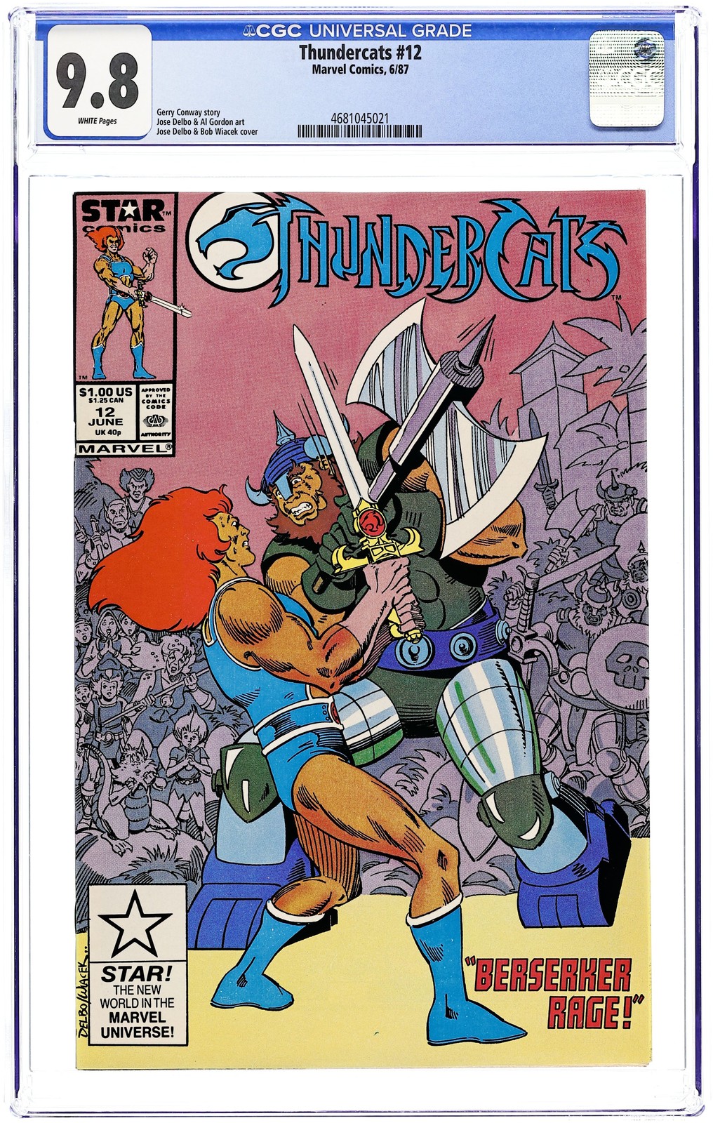Thundercats #12 CGC 9.8 1987 Marvel 4681045021