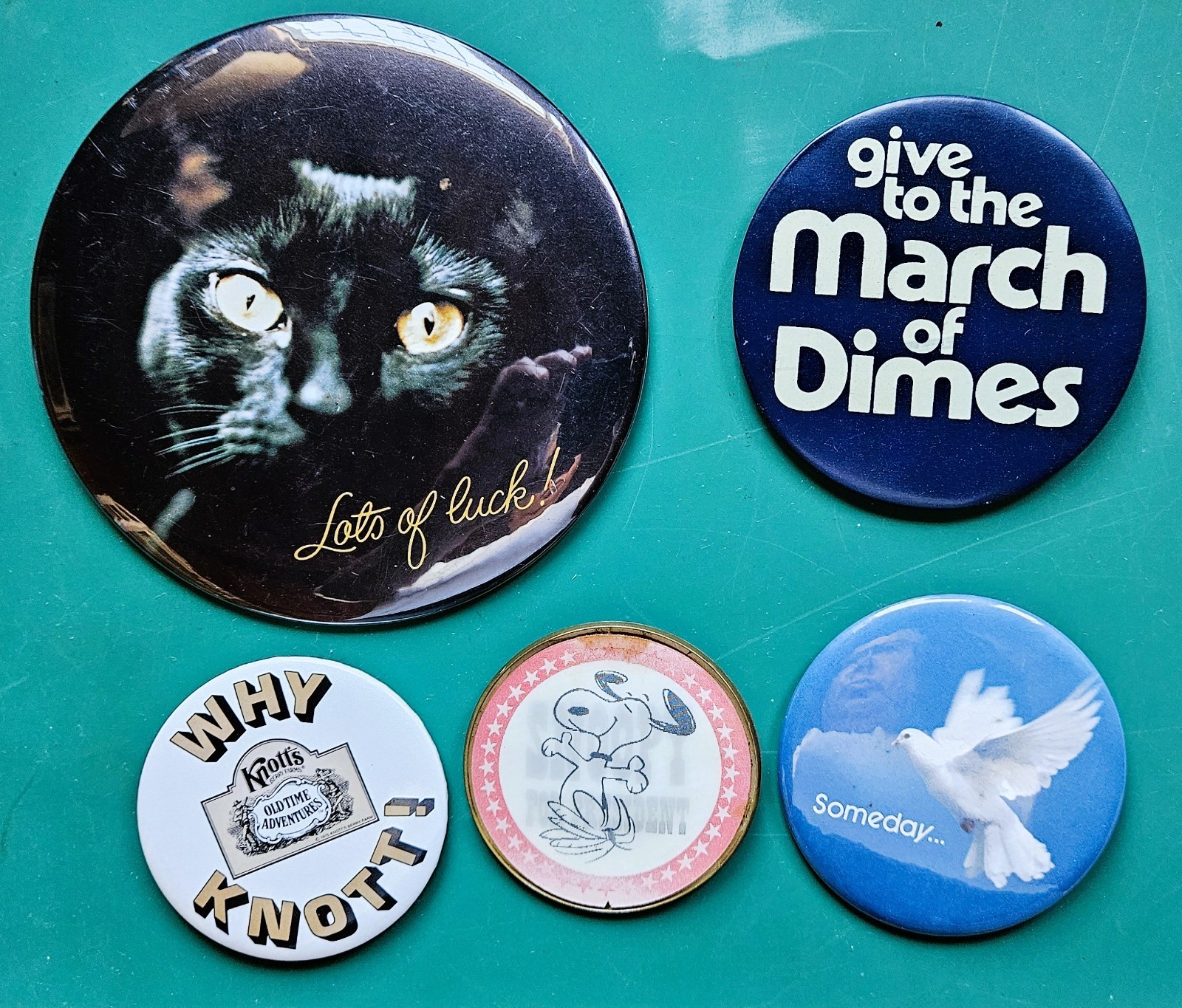5 Vintage Pop Culture Pinback Button Lot Snoopy Peanuts Knott’s March of Dimes 5 Vintage Pop Culture Pinback Button Lot Snoopy Peanuts Knott’s March of Dimes