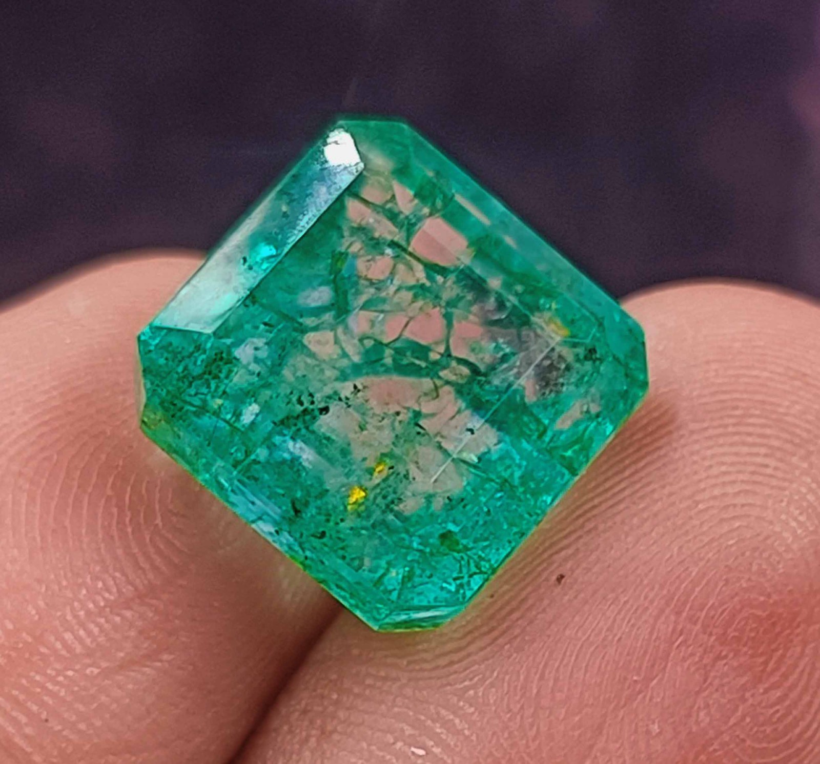 11.25 Ct Natural Colombian Green Emerald -Emerald Cut IGL Loose Gemstone NCH