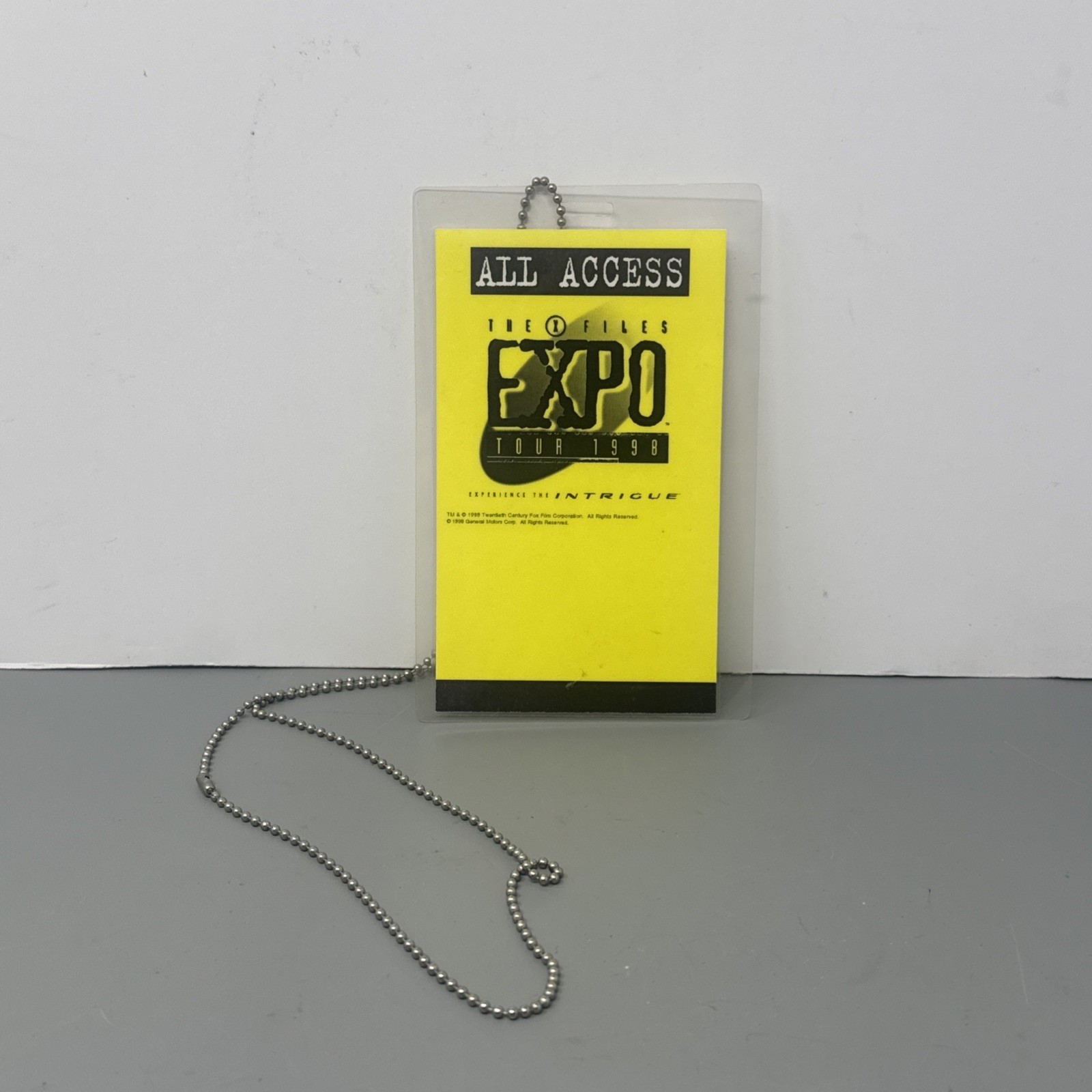 All Access The X Files Expo Tour 1998 Pass ID Card - Vintage Memorabilia