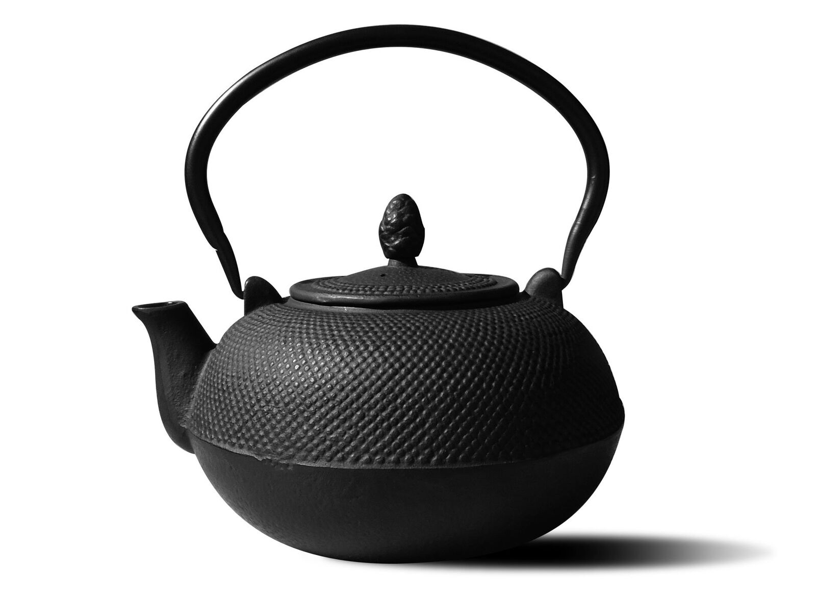 New Other_Old Dutch Cast Iron Hakone Teapot/Wood Stove Humidifier, 3-L_Matte