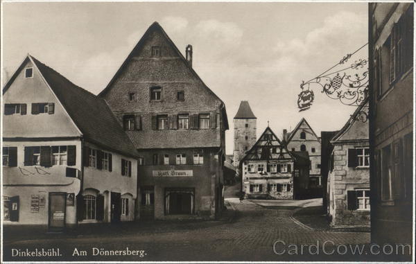 Germany Dinkelsbuhl. Am Donnersberg. Postcard Vintage Post Card