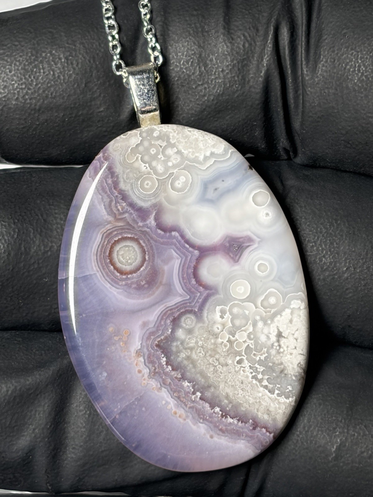 Stunning Luna Agate Pendant Handmade Jewelry Old Stock Orbs Necklace Stunning Luna Agate Pendant Handmade Jewelry Old Stock Orbs Necklace