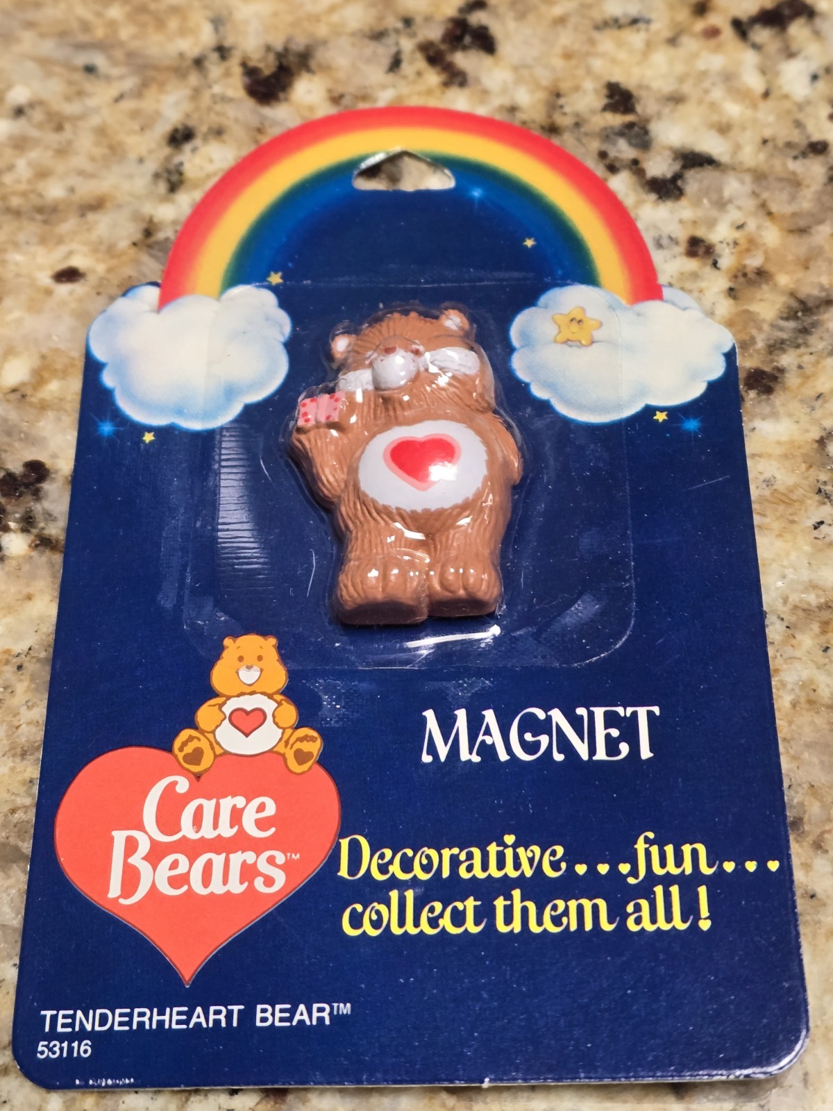 Vtg 1984 Care Bear Magnet Tenderheart Heart Bear Card American Greetings NEW 