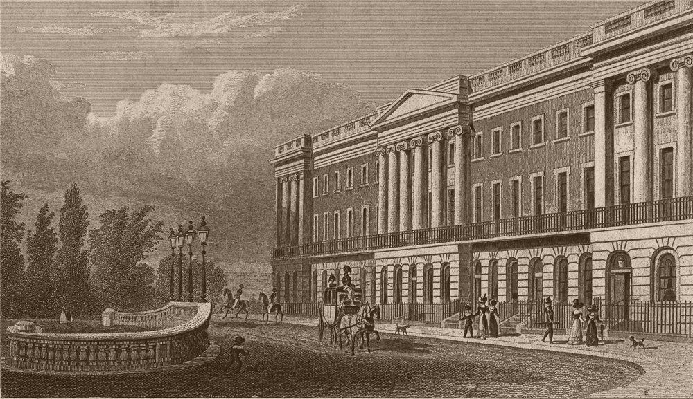 WHITEHALL. Richmond Terrace. London. SHEPHERD 1828 old antique print picture