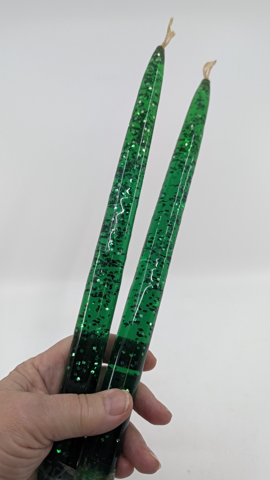 Vintage 11.5 in Clear Green Acrylic \