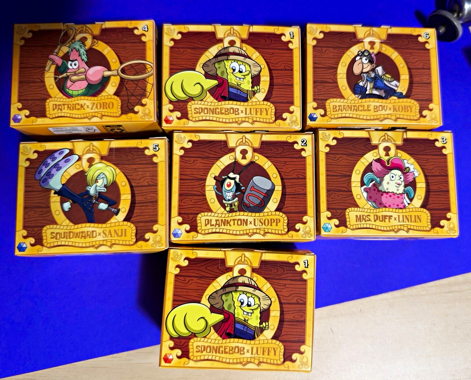 Nickelodeon SpongeBob x One Piece Non-Sport Trading Cards Lot 7 ( see photo )