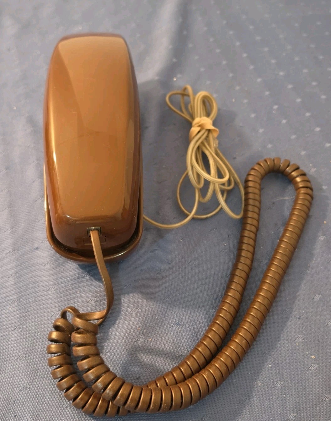 Vintage Chocolate Brown Western Electric Trimline Rotary Phone Great Condition