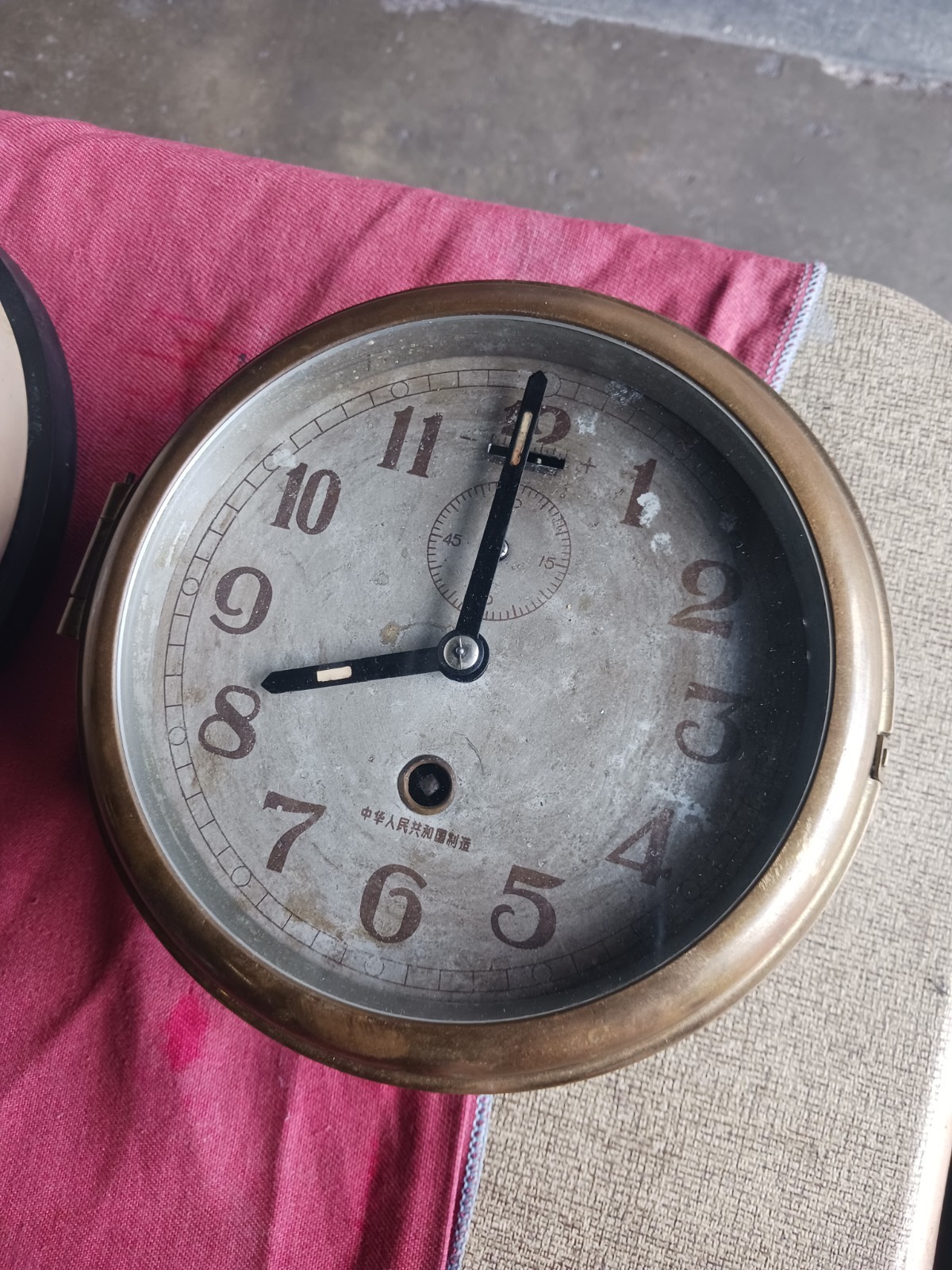 Vintage Chinese Navy Large Battleship Brass Naval Clock Vintage Chinese Navy Large Battleship Brass Naval Clock