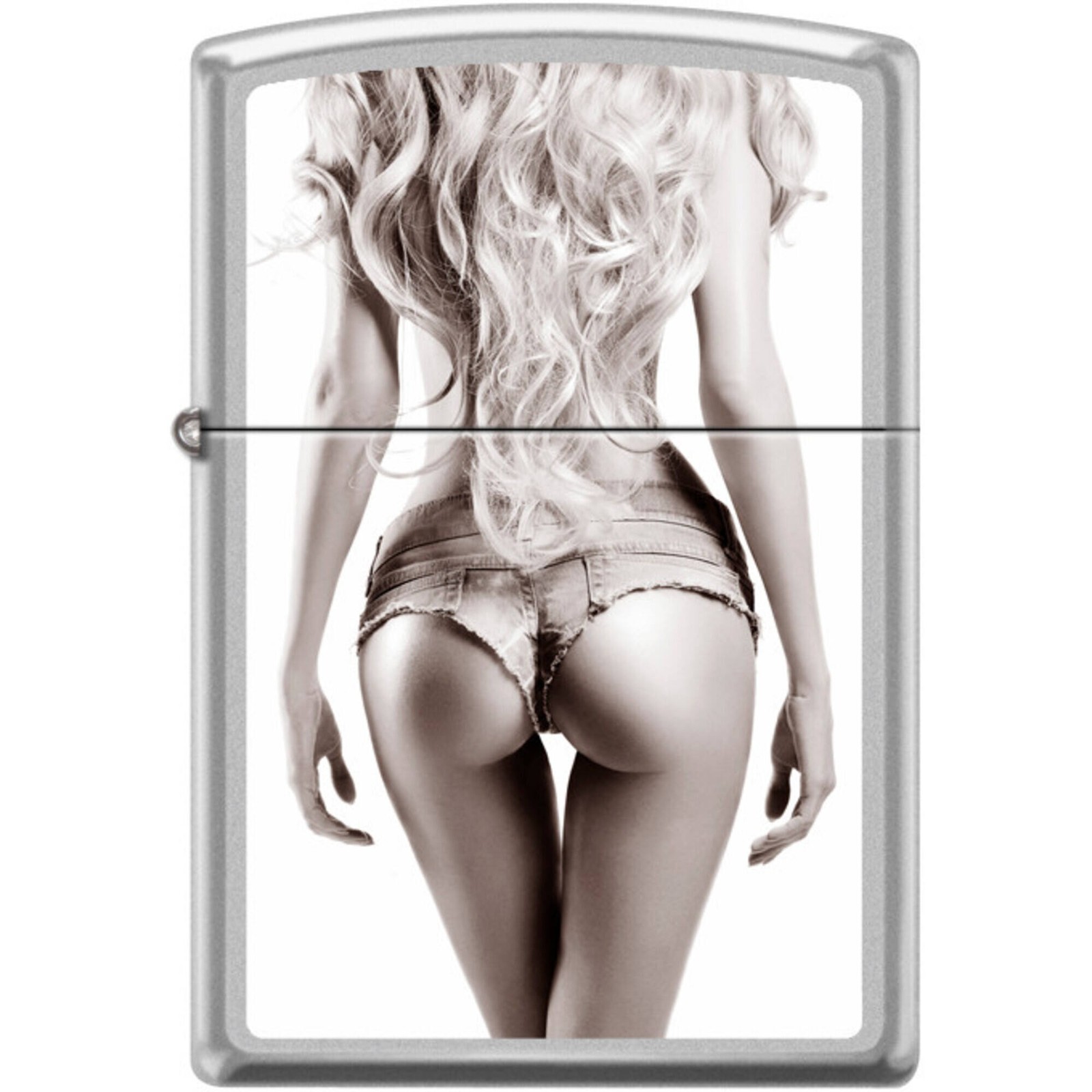 Zippo Windproof Pocket Lighter Sexy Blonde Satin Chrome Metal XC505