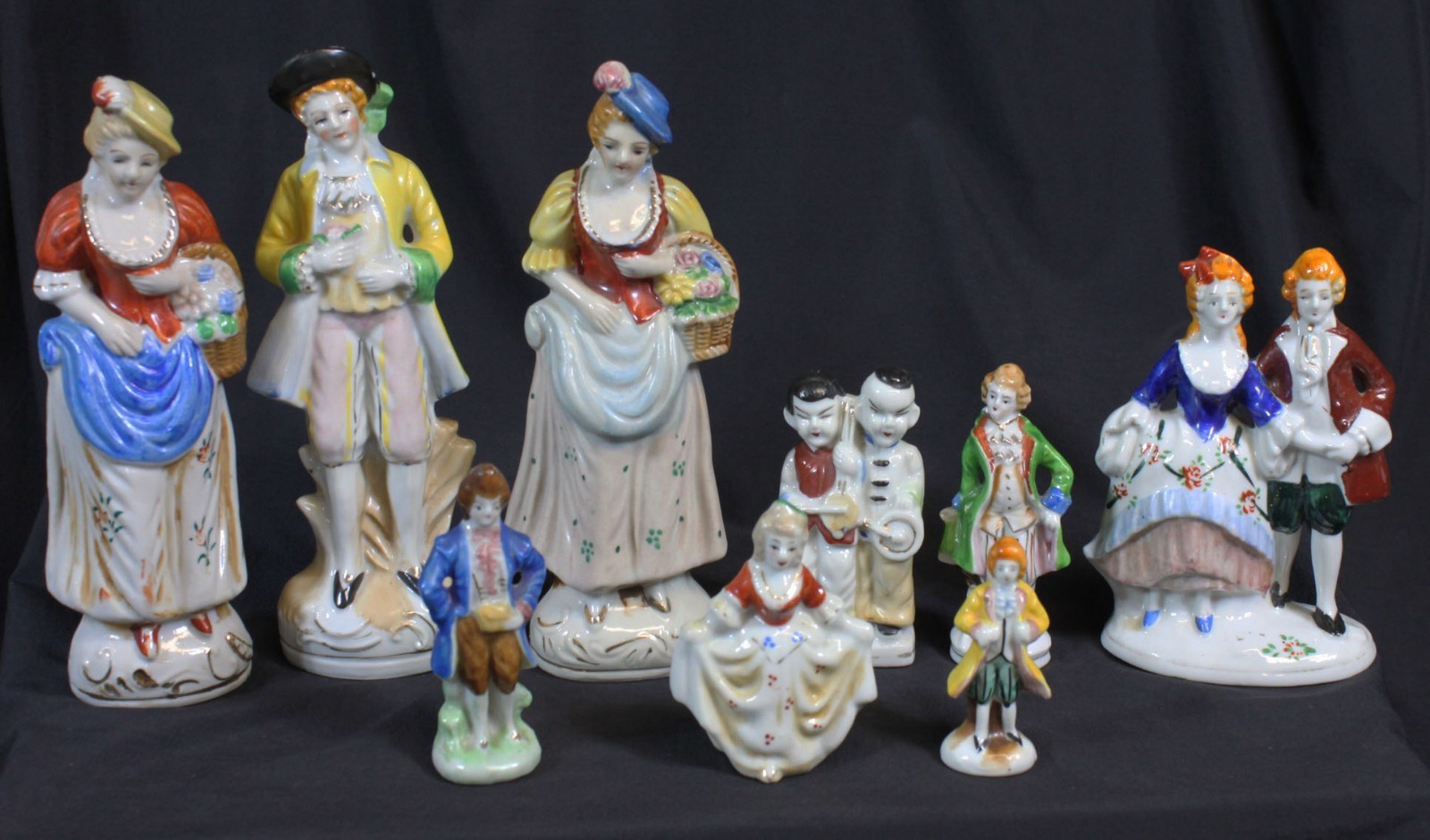 Lot of 9 Vtg Occupied Japan Colonial Figures Woman Man Victorian Couple Estate Lot of 9 Vtg Occupied Japan Colonial Figures Woman Man Victorian Couple Estate