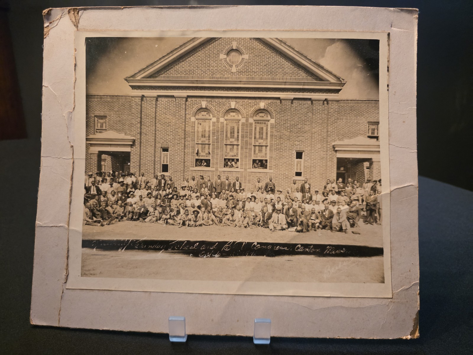 Antique 1928 Canton Mississippi Black Americana Church Congregation 8x10 Orig