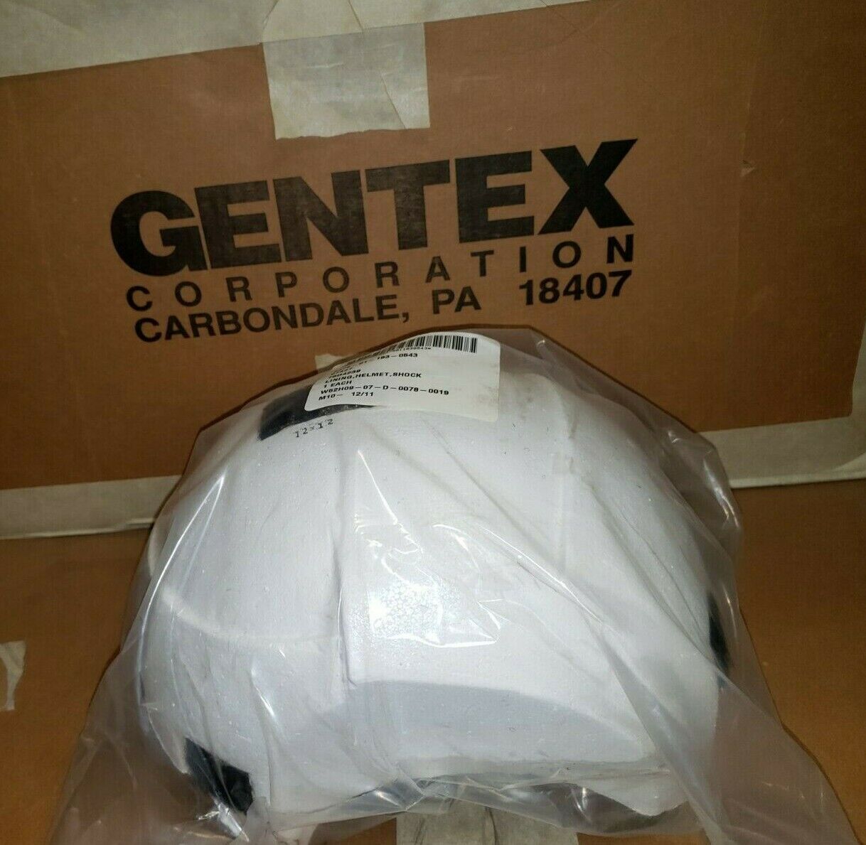 New Genuine Gentex Helmet liner.  Energy shock Absorbing lining size large D4239