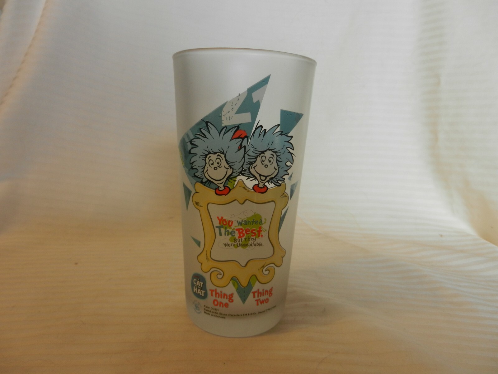 The Cat In The Hat Frosted Drink Glass Thing One, Thing Two, You Wanted The Best The Cat In The Hat Frosted Drink Glass Thing One, Thing Two, You Wanted The Best
